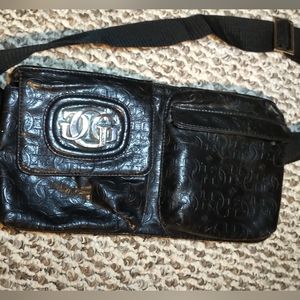 Guess engraved leather cross body adjustable purse